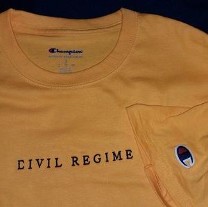 Champion Civil Regime Yellow Crop Top T-Shirt